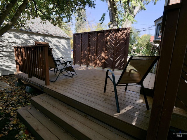 view of wooden terrace