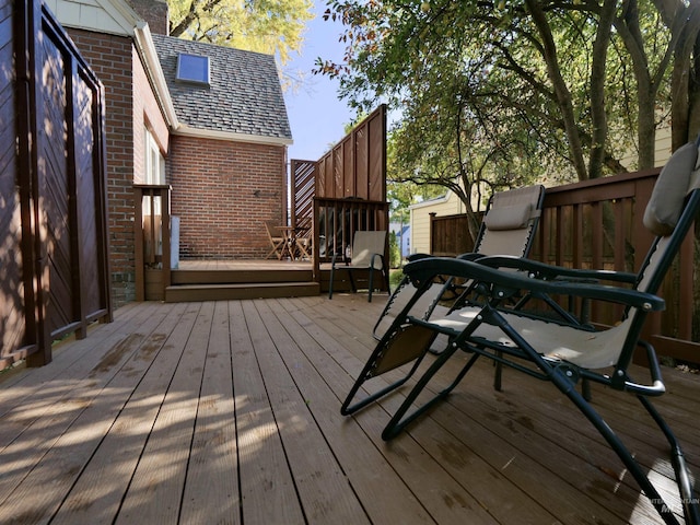 view of wooden terrace