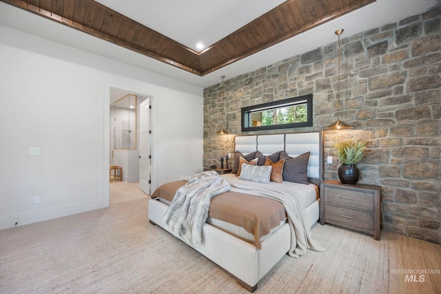 1010 Elo Rd, Mccall, ID 83638 - bedroom with baseboards and a tray ceiling
