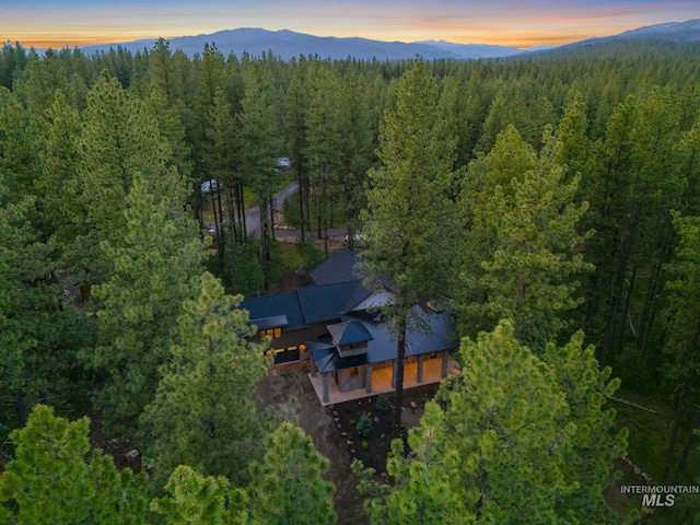 1010 Elo Rd, Mccall, ID 83638 - aerial view at dusk of a wooded view and a mountain view