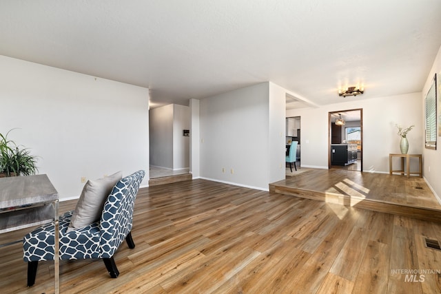 interior space with wood-type flooring