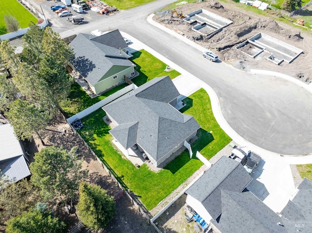 aerial view featuring a residential view