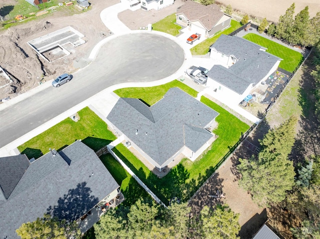 bird's eye view with a residential view