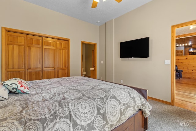 16 Meadow Ln, Boise, ID 83716 - carpeted bedroom with a closet and a ceiling fan