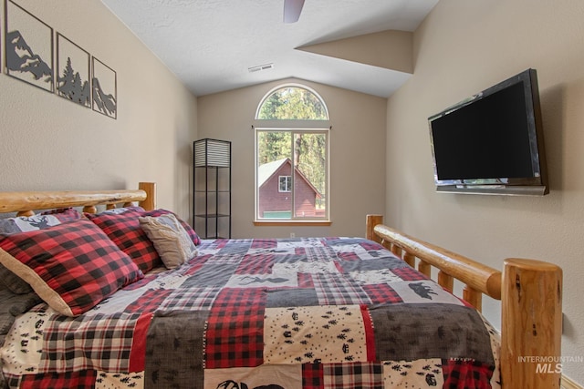 16 Meadow Ln, Boise, ID 83716 - bedroom featuring lofted ceiling and a ceiling fan