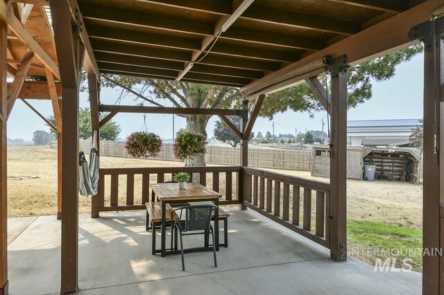 view of patio with fence