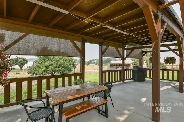 view of patio / terrace with area for grilling