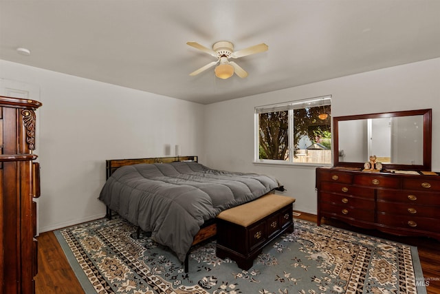 510 Shady Grove Way, Kuna, ID 83634 - bedroom with wood finished floors, ceiling fan, and baseboards