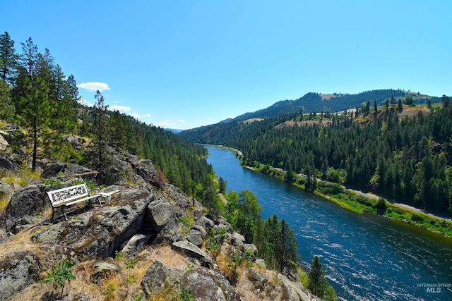 property view of water with a mountain view