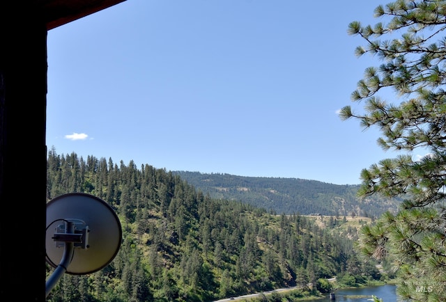 property view of mountains featuring a water view