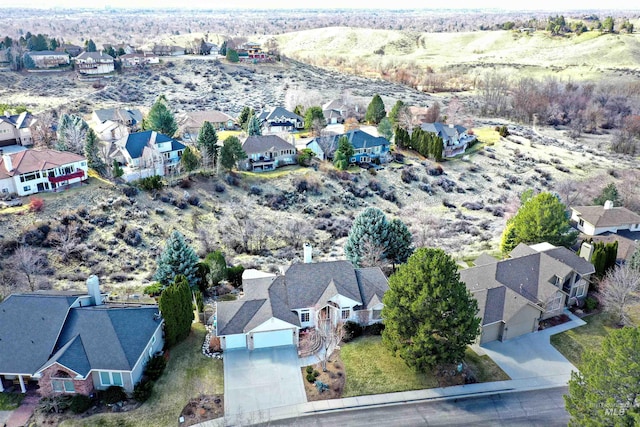 bird's eye view with a residential view