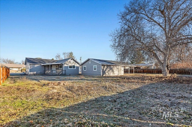 view of rear view of property