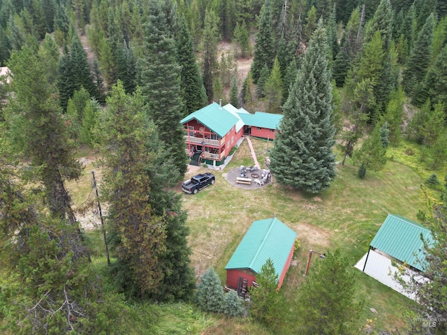 3460 American River Rd, Elk City, ID 83525 - aerial view featuring a wooded view