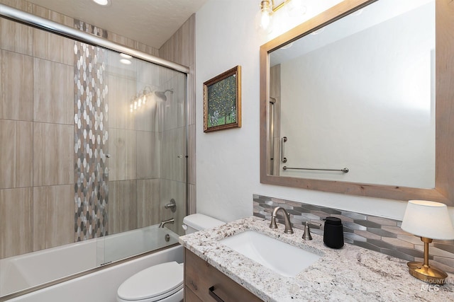 6009 W Riva Capri St, Meridian, ID 83646 - bathroom with enclosed tub / shower combo, toilet, and vanity