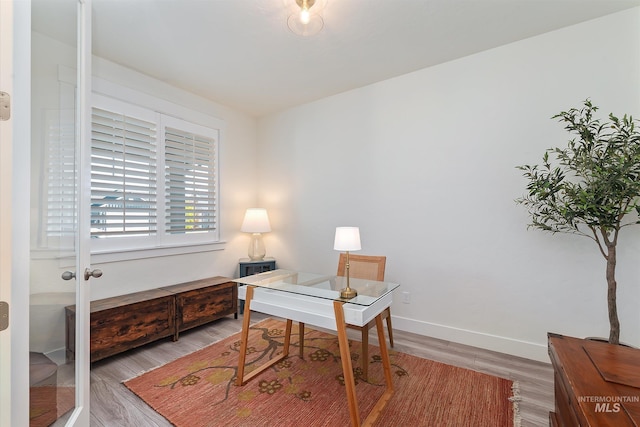 6009 W Riva Capri St, Meridian, ID 83646 - office with baseboards and light wood-style floors