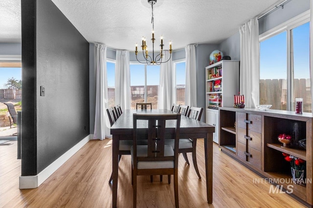 16042 N Saint Helens Dr, Nampa, ID 83651 - dining area with a textured wall, a chandelier, and plenty of natural light