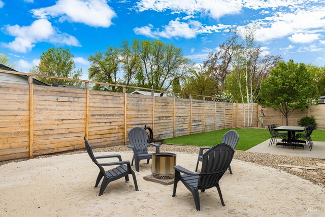 view of patio / terrace with a fenced backyard