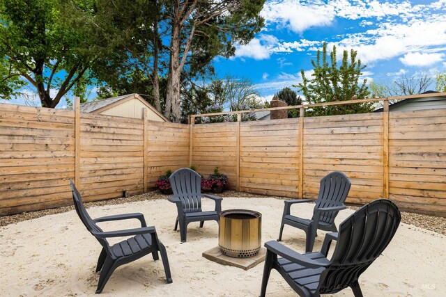 view of patio / terrace with a fenced backyard