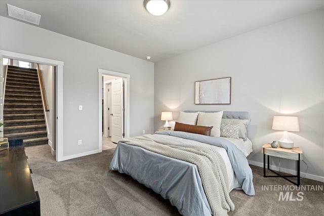 view of carpeted bedroom