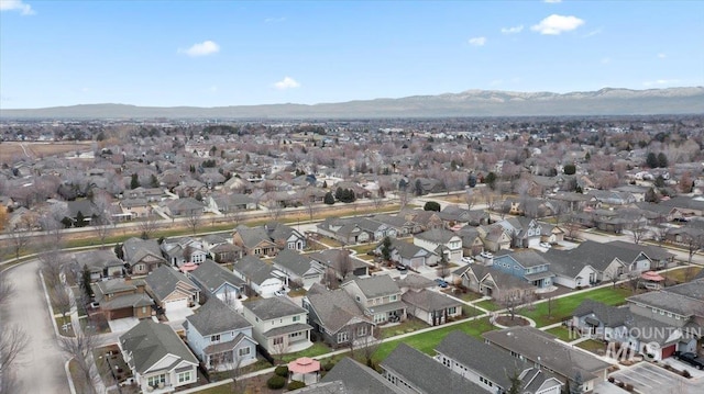 aerial view featuring a mountain view