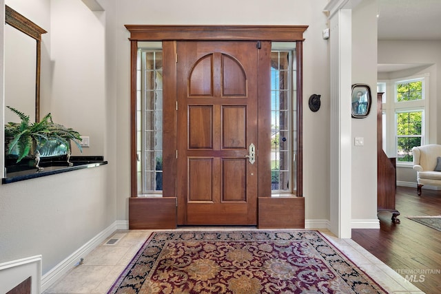 entryway with baseboards