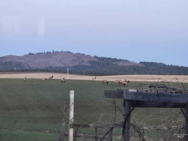 property view of water with a rural view