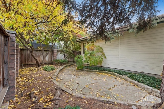 view of yard featuring a patio