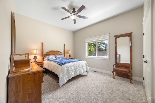 1573 E Commander St, Meridian, ID 83646 - bedroom with light carpet, baseboards, and ceiling fan
