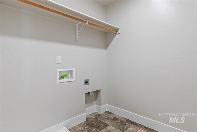 laundry room featuring washer hookup and electric dryer hookup