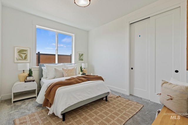 7760 W Flathead Lake St, Eagle, ID 83616 - bedroom with light colored carpet and a closet