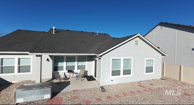 back of house featuring a patio area