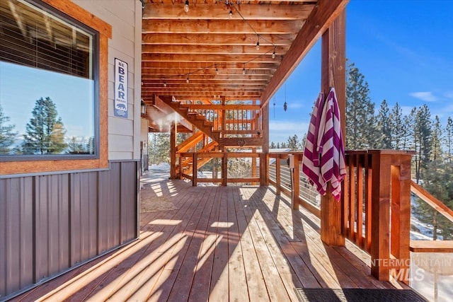 view of wooden terrace