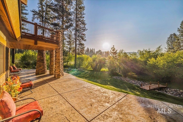 3872 Brookside Dr, New Meadows, ID 83654 - view of patio with a deck