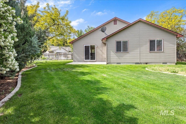 4112 W Cherrytree Ct, Meridian, ID 83642 - rear view of property featuring crawl space and a patio area