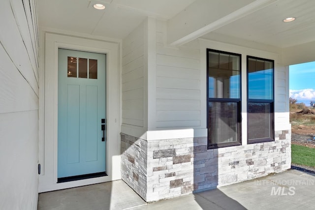 view of doorway to property