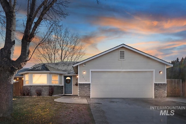 ranch-style house with a garage