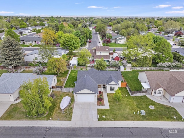 aerial perspective of suburban area