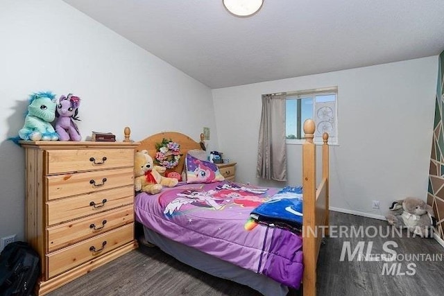 bedroom featuring dark wood finished floors