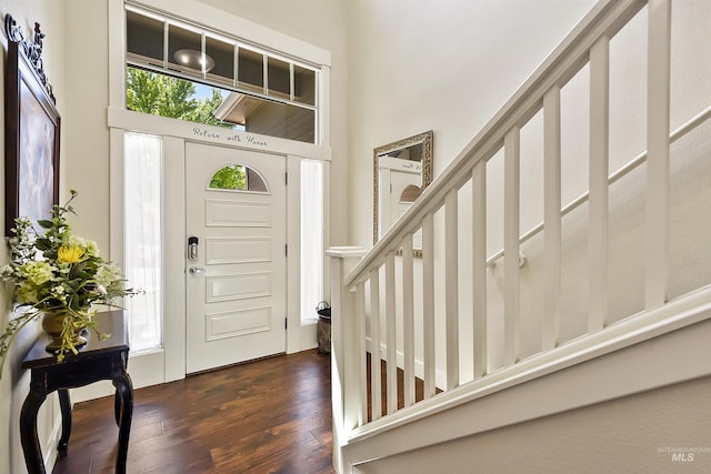 entryway featuring dark hardwood / wood-style floors