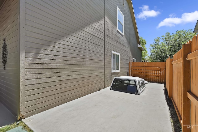 view of home's exterior with a patio