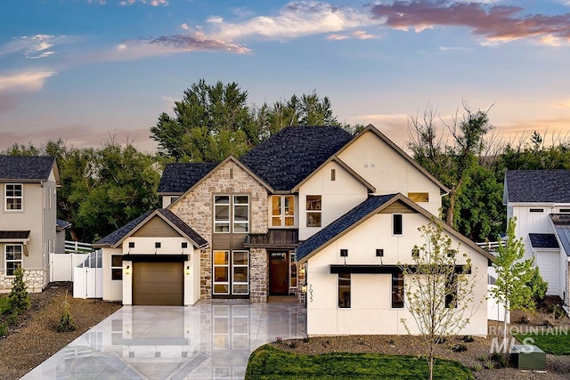 view of front of house featuring a garage