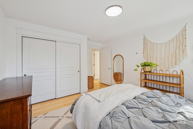 327 E Rockingham Dr, Eagle, ID 83616 - bedroom with light wood-style flooring and a closet