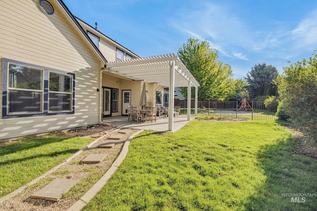 327 E Rockingham Dr, Eagle, ID 83616 - view of yard with a pergola and a patio
