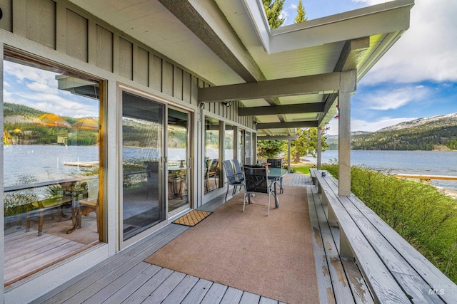 4076 Warren Wagon Rd, Mccall, ID 83638 - wooden deck featuring a water view