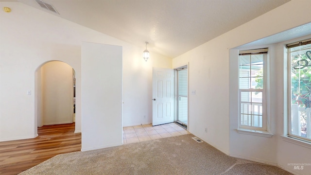 278 Trotter Dr, Twin Falls, ID 83301 - carpeted spare room with arched walkways, healthy amount of natural light, and lofted ceiling