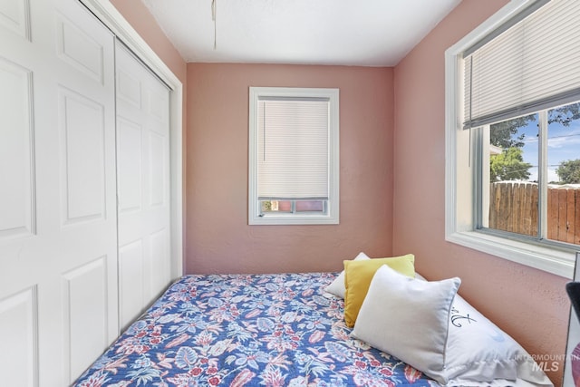 bedroom featuring a closet