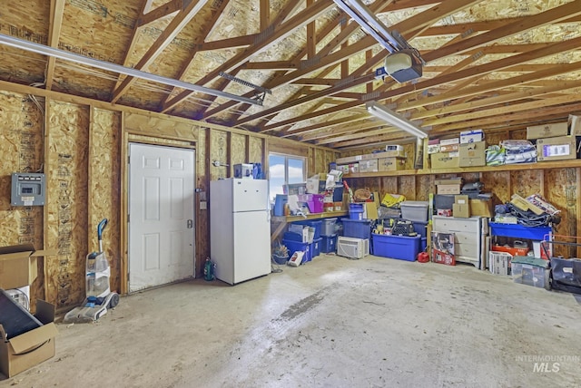 storage featuring a garage