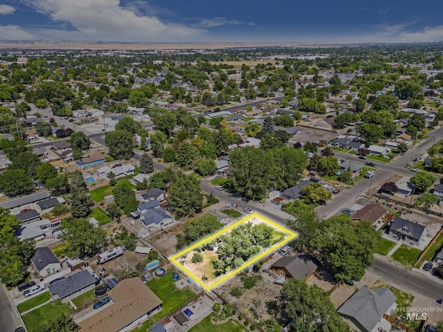 bird's eye view featuring a residential view