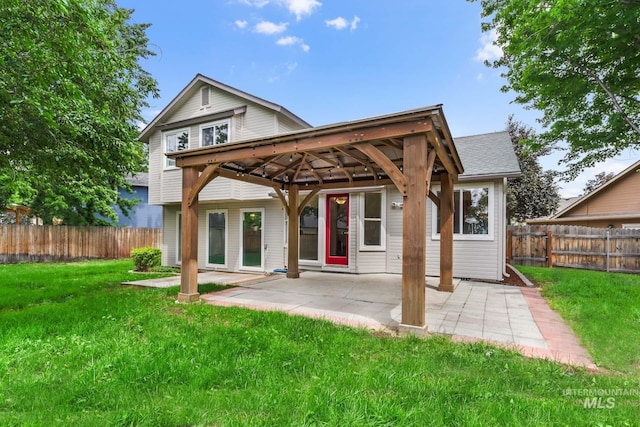 2943 S Zach Pl, Boise, ID 83706 - rear view of property featuring a gazebo, a patio area, and a shingled roof