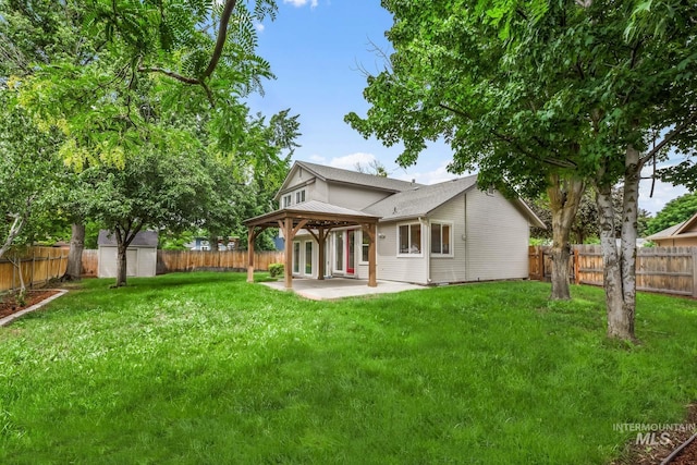 2943 S Zach Pl, Boise, ID 83706 - rear view of property with a gazebo and a patio